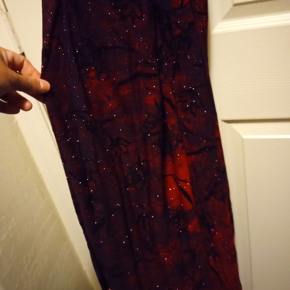 Women's Deep Back Plunge Hi Low BodyCon Glitter Evening Party Dress - Picture 6 of 9